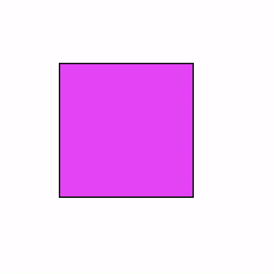 Square changes colour with each key pressed.