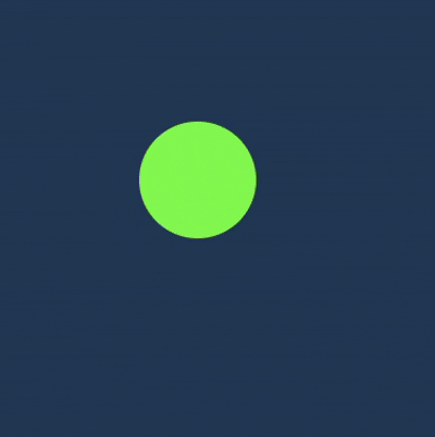 Circle moves and changes colour with each arrow pressed.