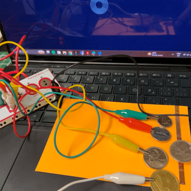 Tested coin on coin to see the responsiveness in comparision to the copper tape.