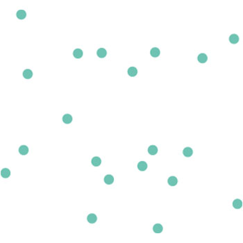 Mint dots spread lightly to represent meals that felt fresh, simple, or balanced.