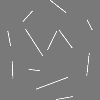 Loose white angled strokes over grey to depict scattered, minimal communication.