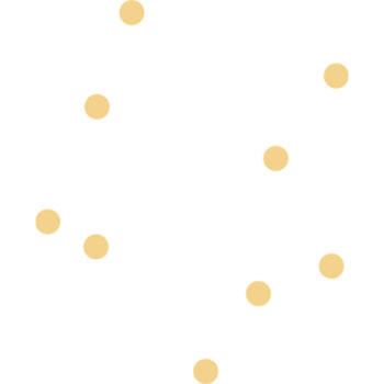Soft yellow dots spaced widely to indicate light, low-pressure social contact.
