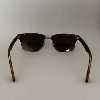Ray-Ban sunglasses back view.