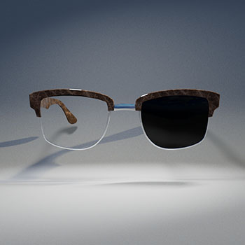 The bend modifier was applied to the arms to create a natural curve that fits around the ears realistically.