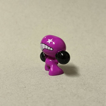 Its design is whimsical and playful, with exaggerated cartoon-like proportions.