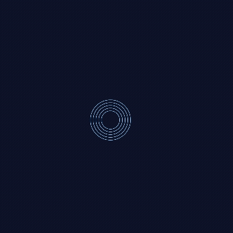 Distinct visual systems for each key input, creating an interactive audio-visual instrument. Rippling circles.