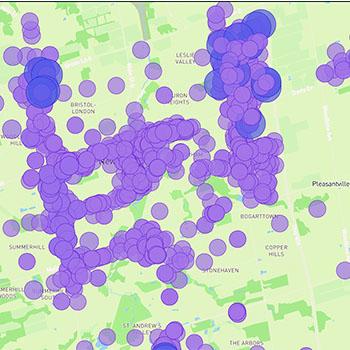 Data for traffic zone in York Region